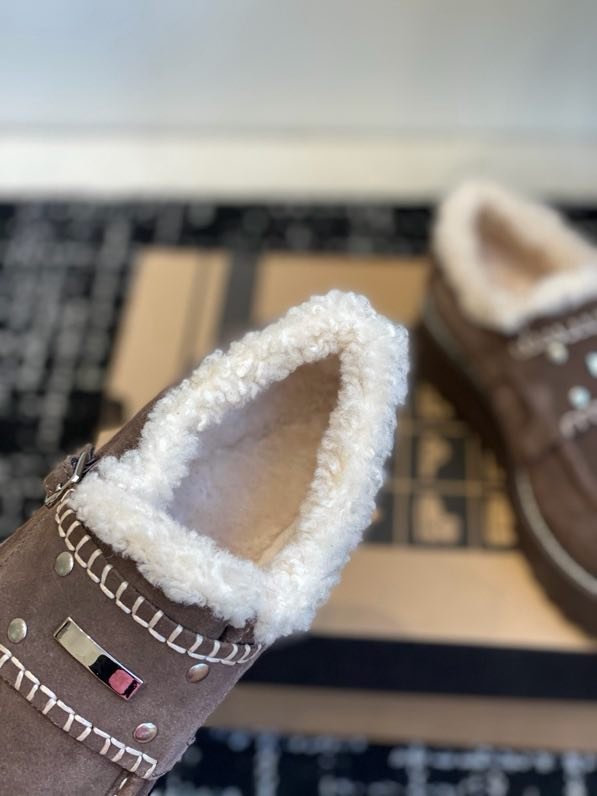 Лоферы на меху женские фото 9