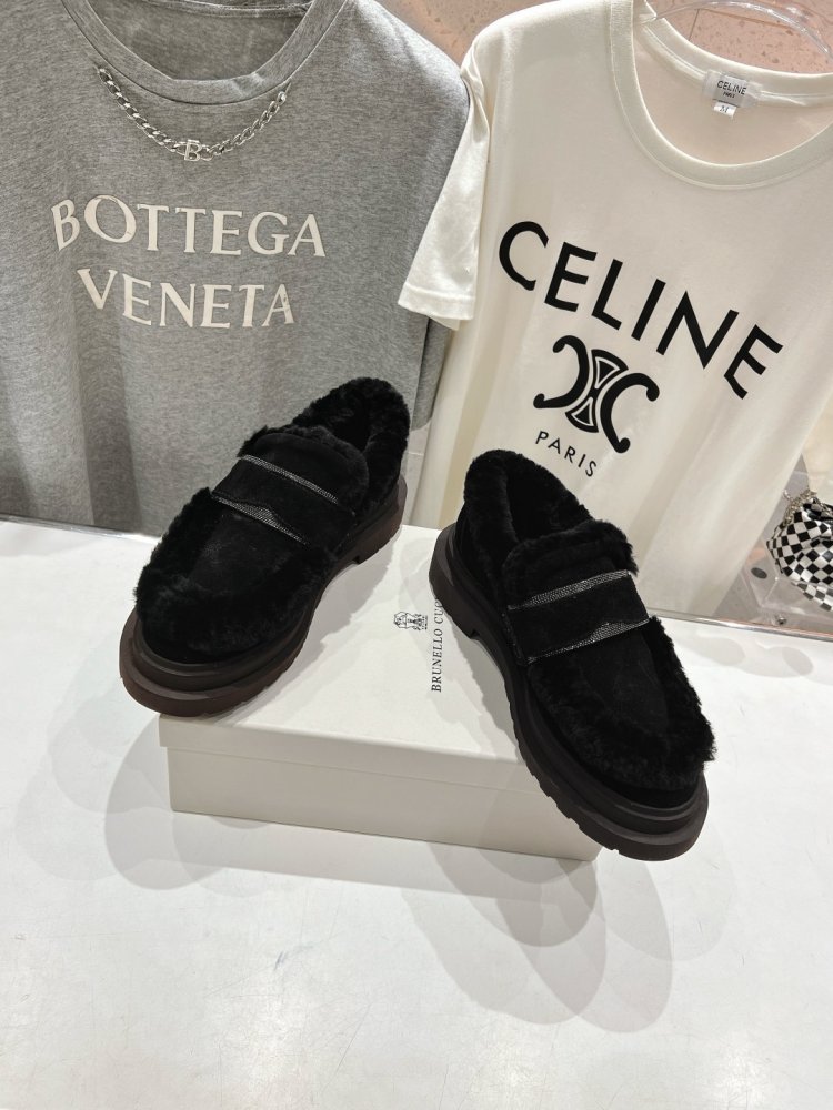 Лоферы на меху зимние женские фото 2