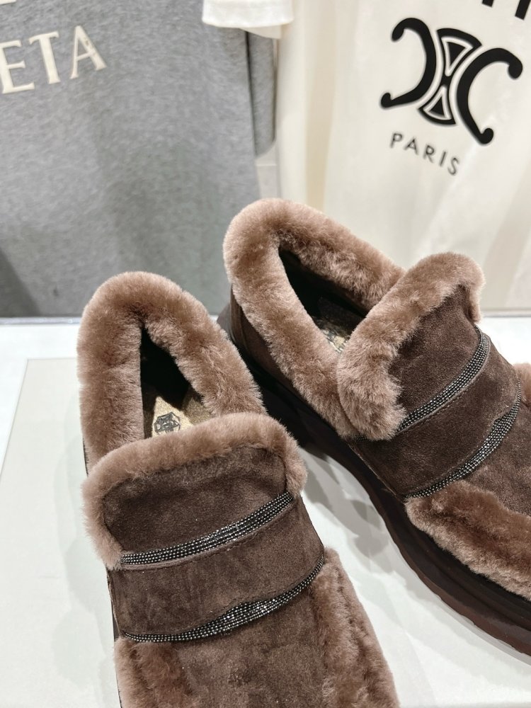 Лоферы на меху зимние женские фото 6