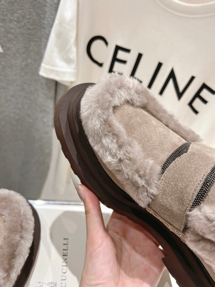 Лоферы на меху зимние женские фото 7