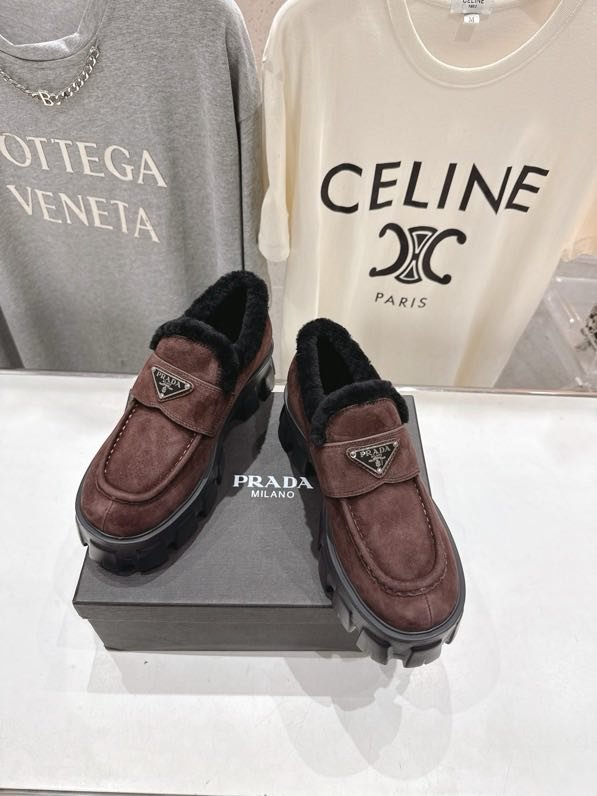 Лоферы на меху зимние