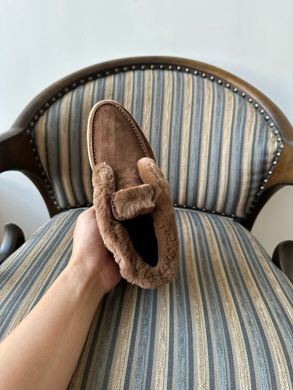 Лоферы на меху зимние фото 2