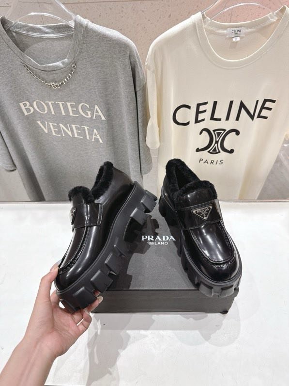 Лоферы на меху зимние фото 9