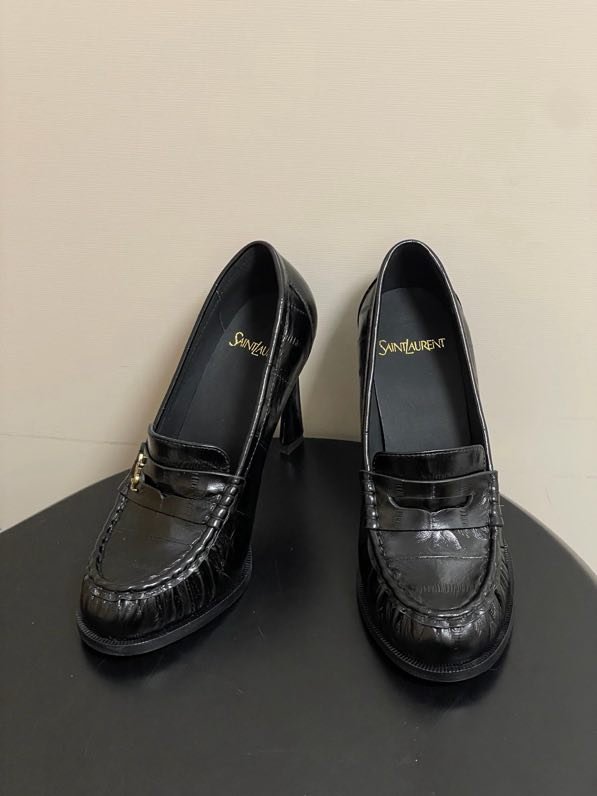 Лоферы на высоком каблуке фото 3