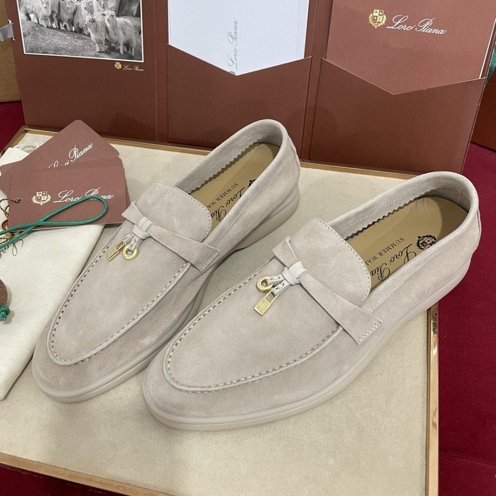 Лоферы Summer Charms of suede from golden фурнитурой