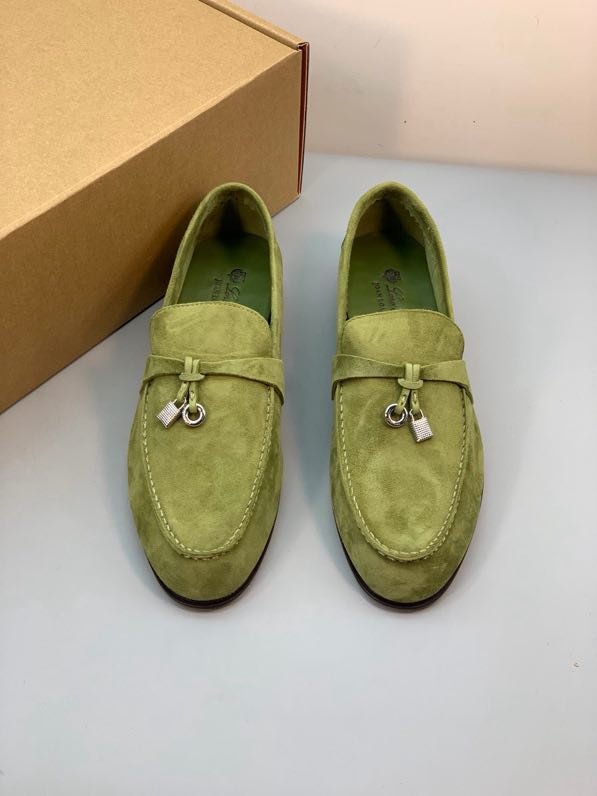 Лоферы замшевые женские