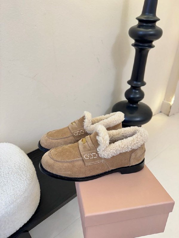 Лоферы women's on fur winter фото 2