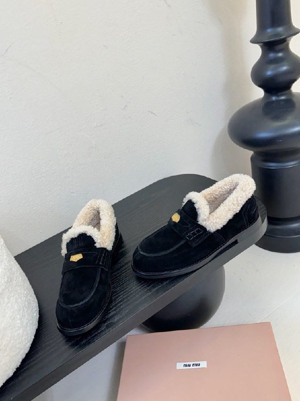 Лоферы women's on fur winter фото 2