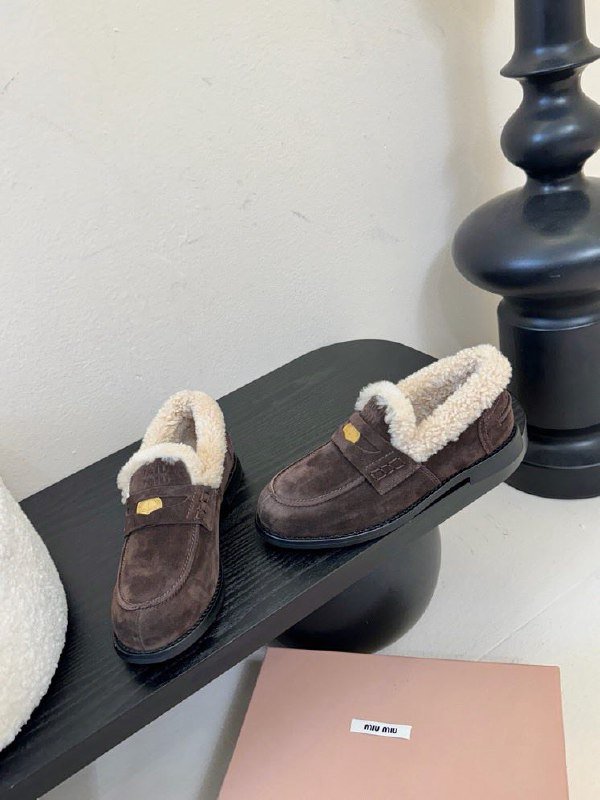 Лоферы women's on fur winter фото 2