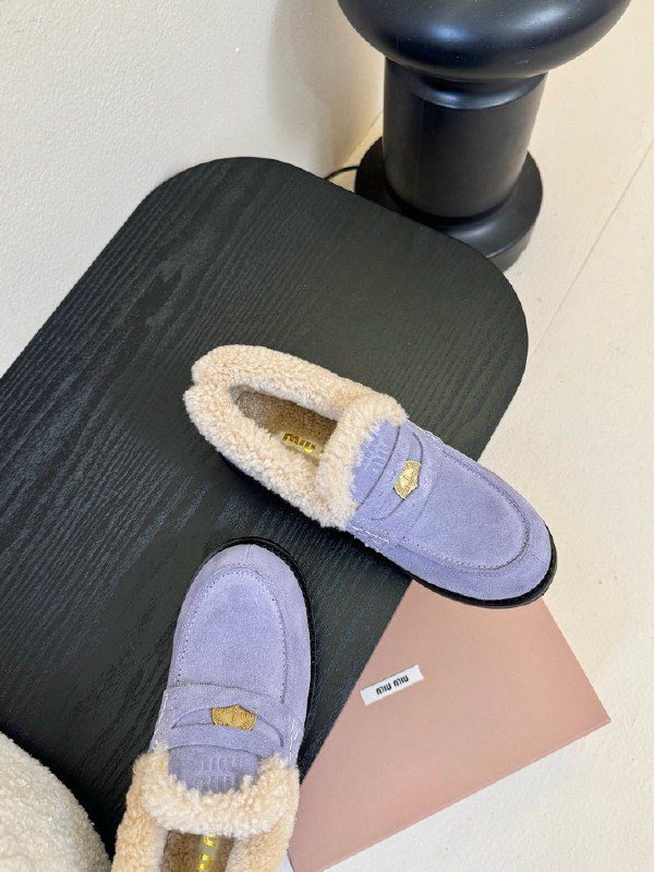 Лоферы women's on fur winter фото 2