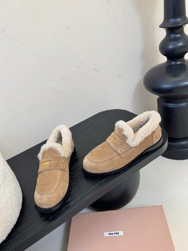 Лоферы women's on fur winter фото 3