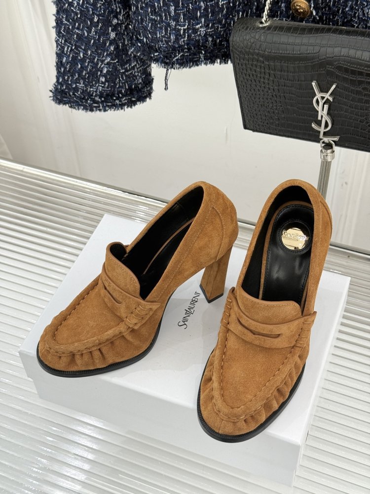 Лоферы женские на высоком каблуке фото 2