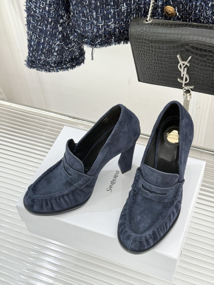 Лоферы женские на высоком каблуке фото 2