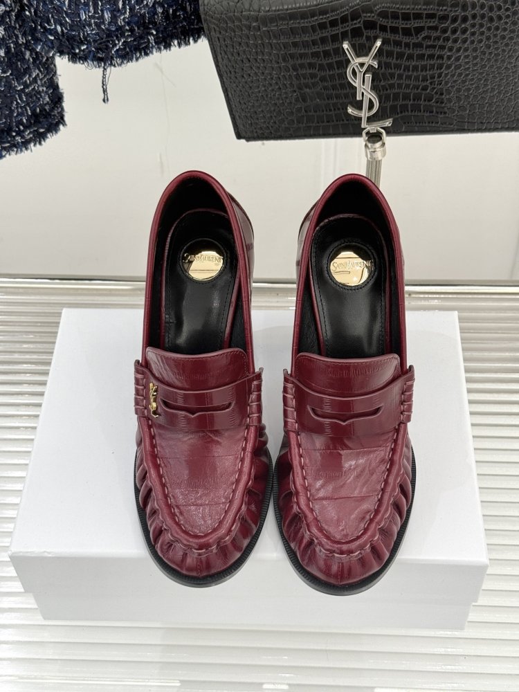 Лоферы женские на высоком каблуке фото 4