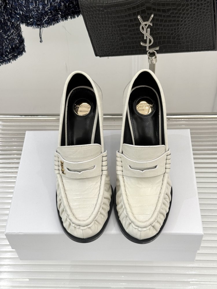 Лоферы женские на высоком каблуке фото 4