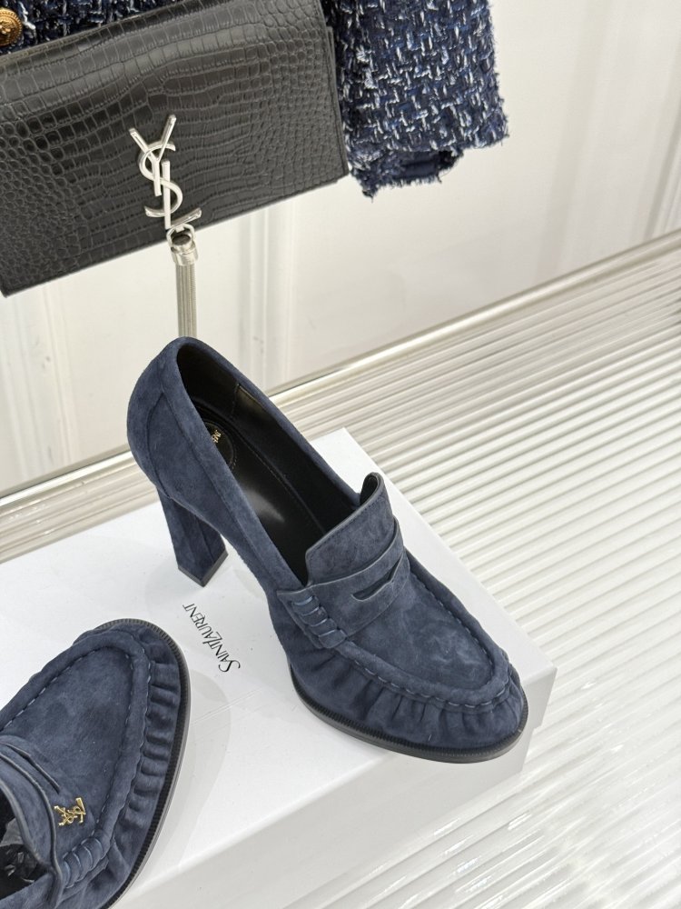 Лоферы женские на высоком каблуке фото 5