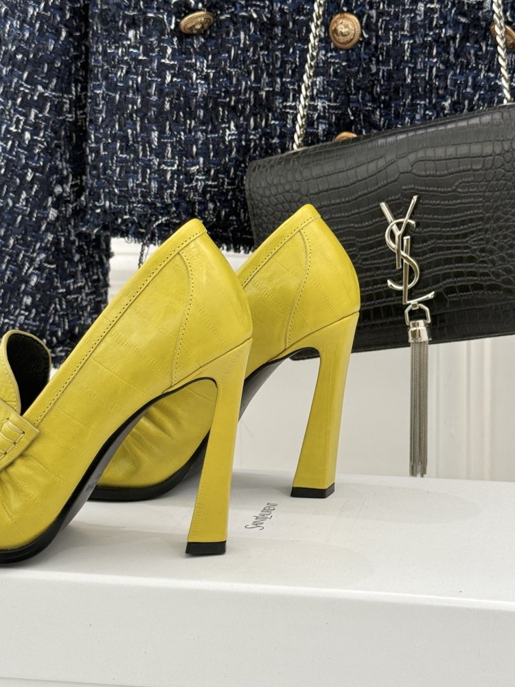 Лоферы женские на высоком каблуке фото 6