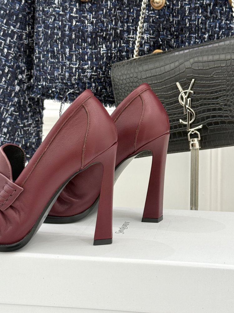 Лоферы женские на высоком каблуке фото 6