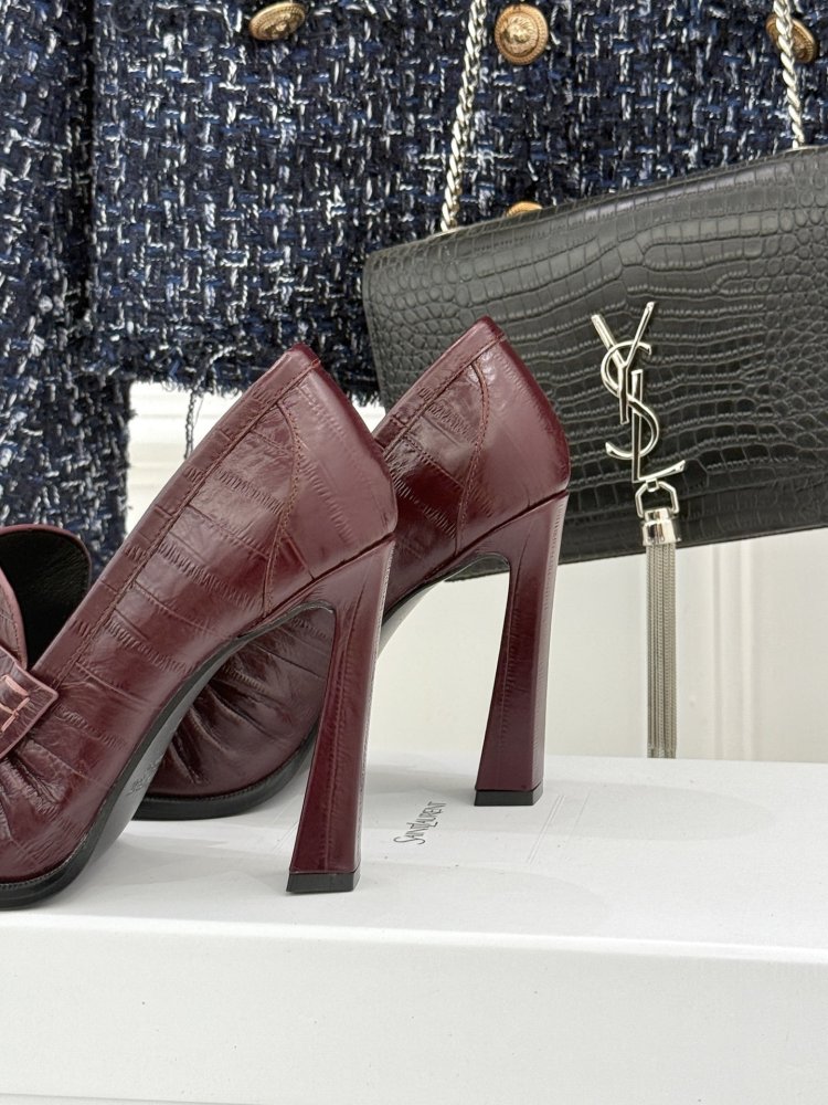 Лоферы женские на высоком каблуке фото 6