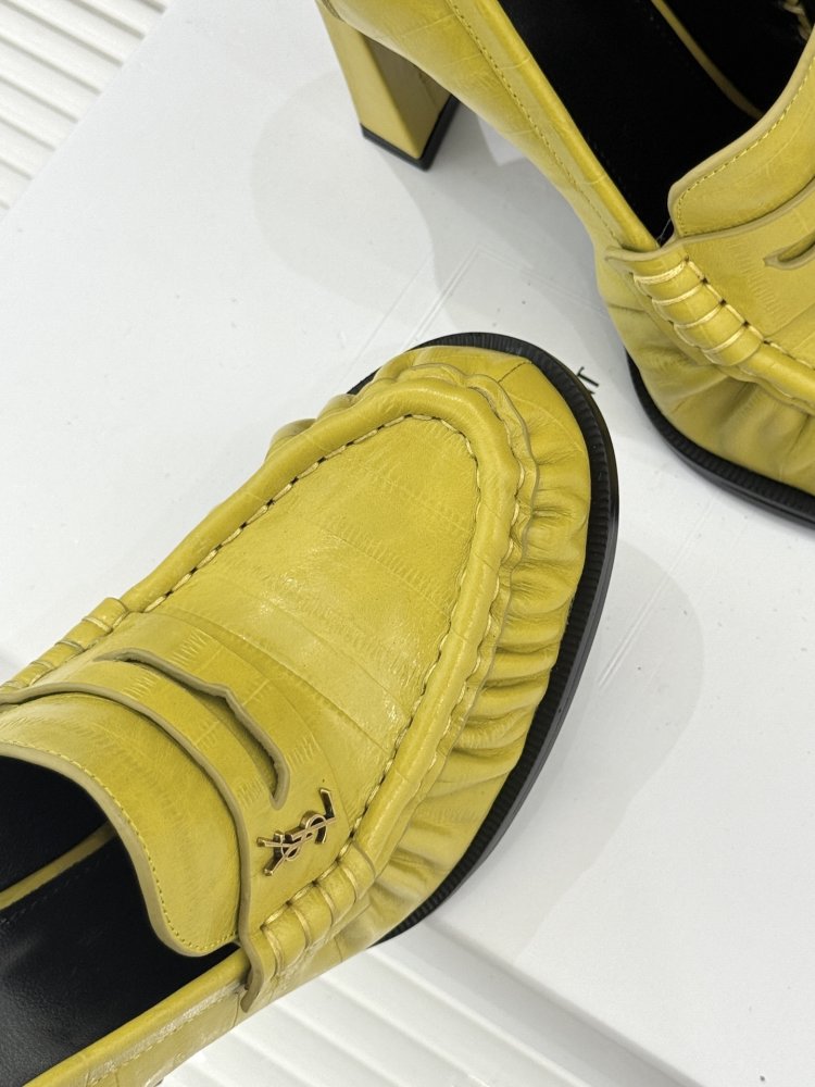 Лоферы женские на высоком каблуке фото 7