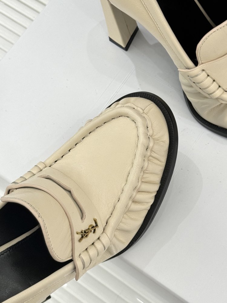 Лоферы женские на высоком каблуке фото 7