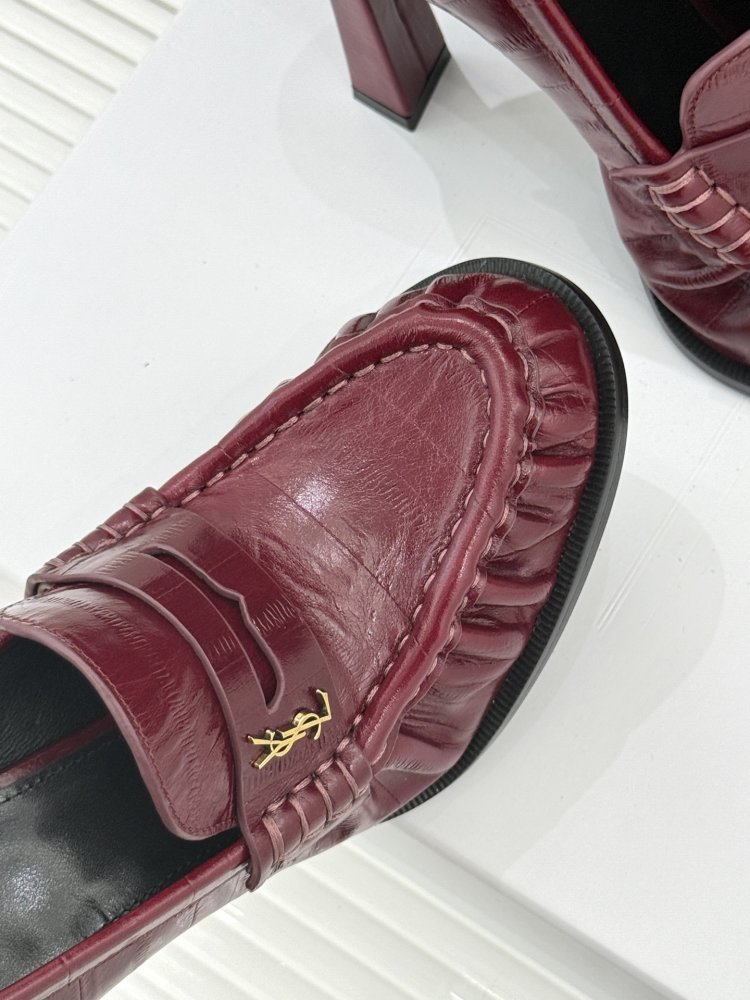 Лоферы женские на высоком каблуке фото 7