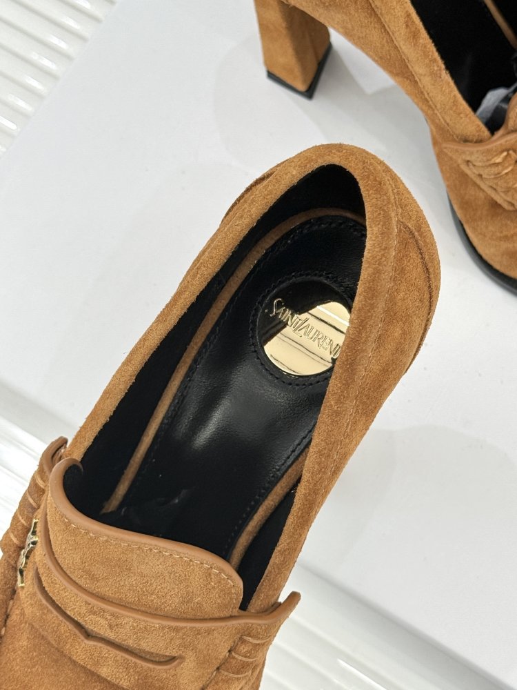 Лоферы женские на высоком каблуке фото 8