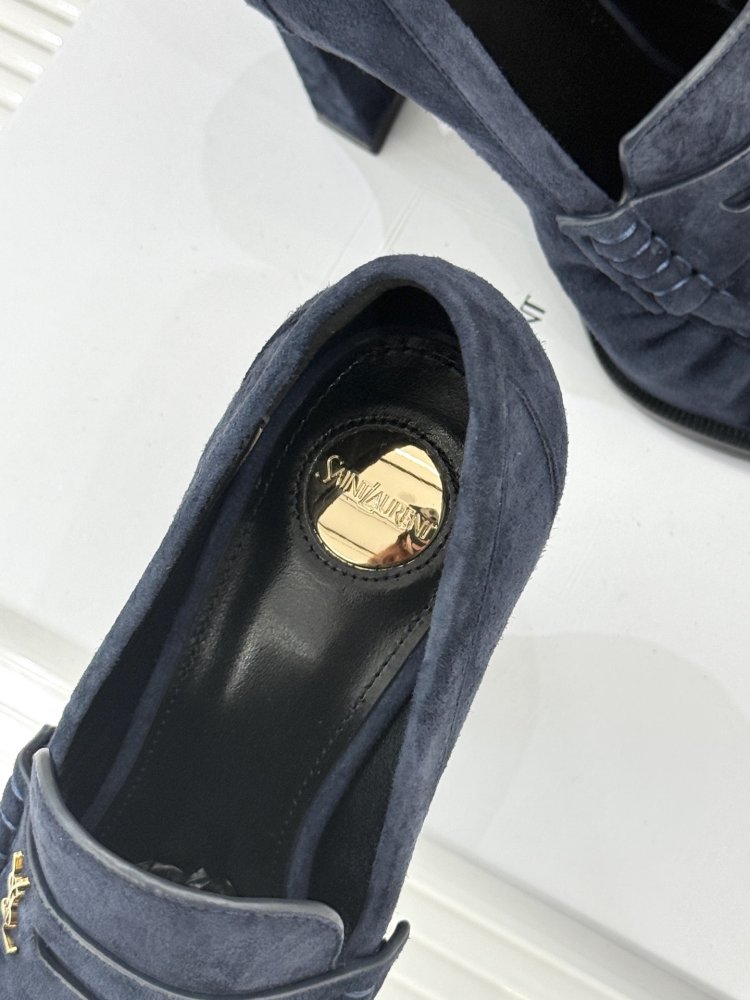 Лоферы женские на высоком каблуке фото 8