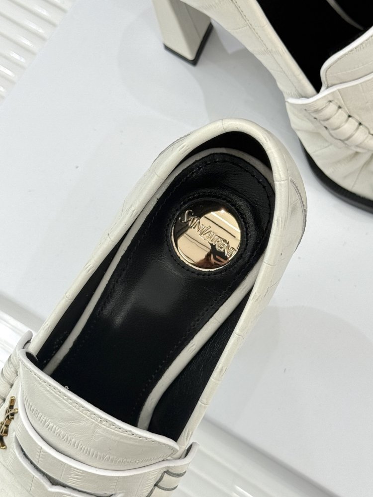 Лоферы женские на высоком каблуке фото 8