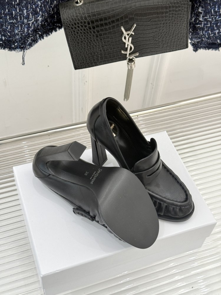 Лоферы женские на высоком каблуке фото 9