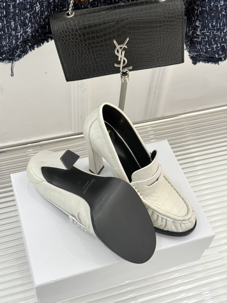 Лоферы женские на высоком каблуке фото 9