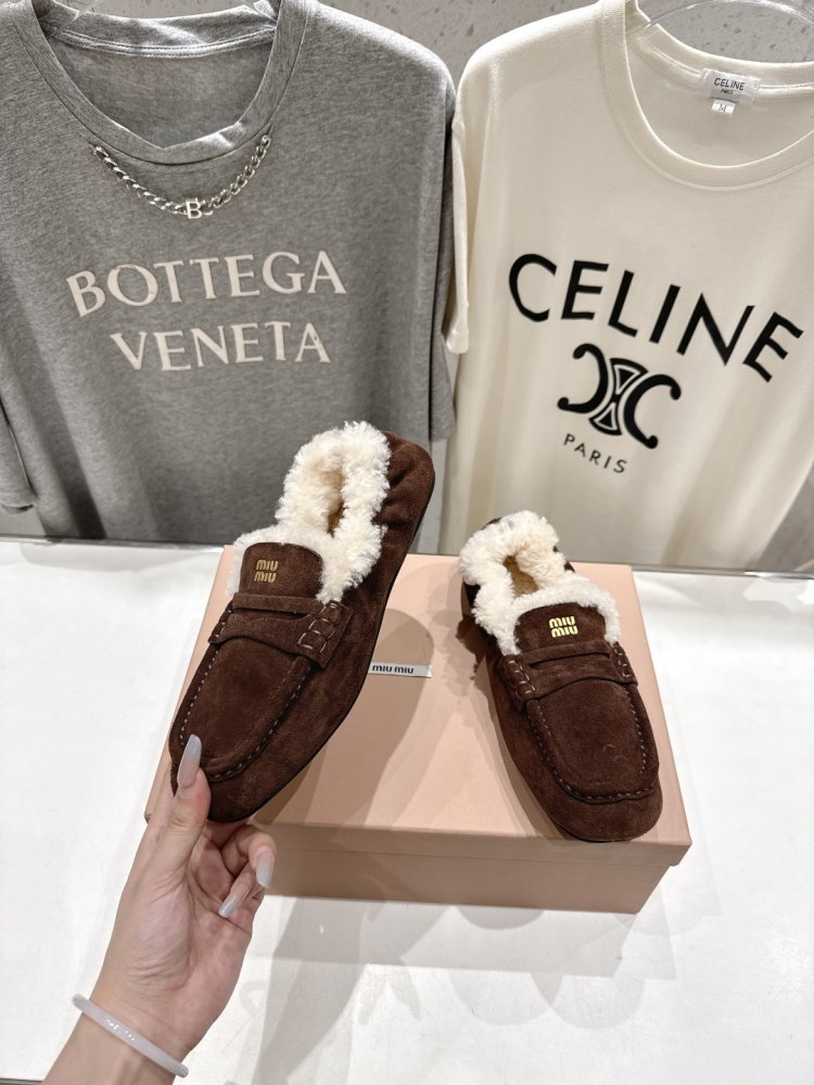 Лоферы зимние на меху женские фото 4