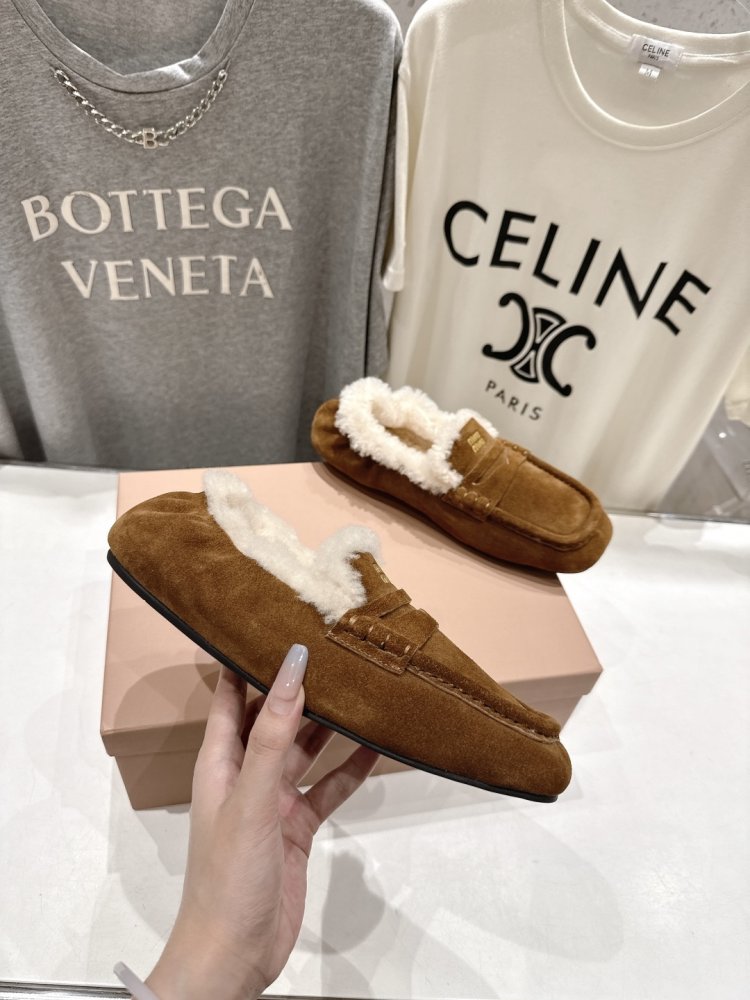 Лоферы зимние на меху женские фото 5