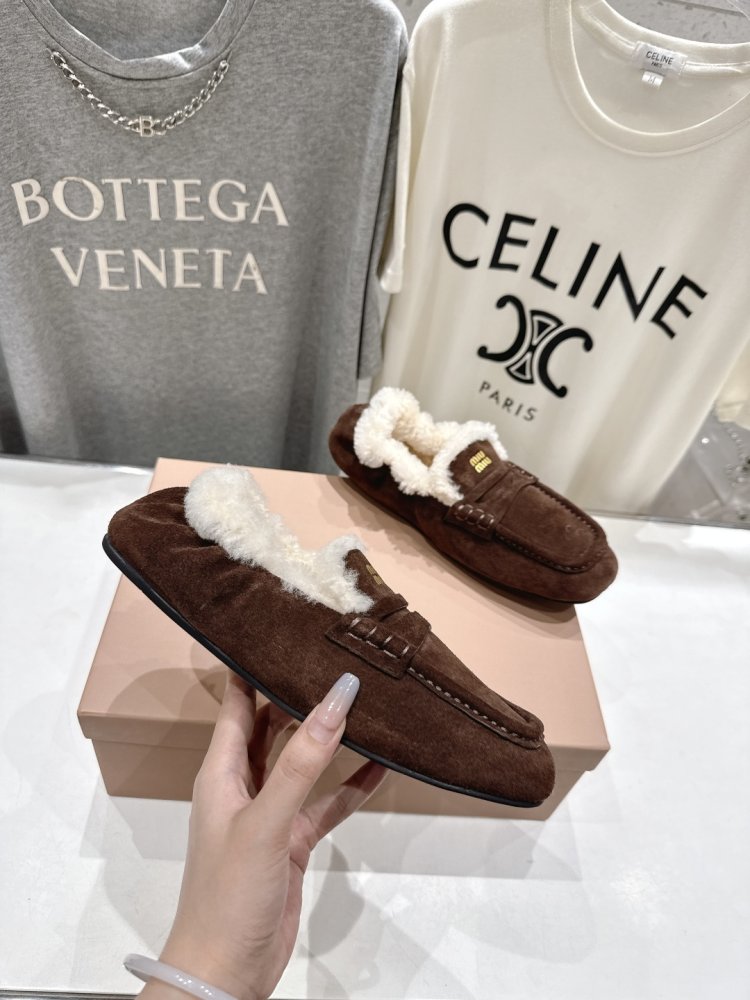 Лоферы зимние на меху женские фото 5