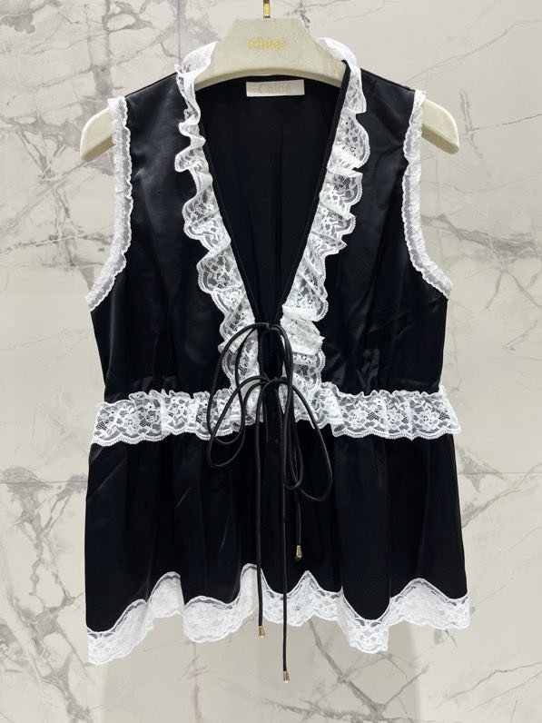 Shirt from lace finished