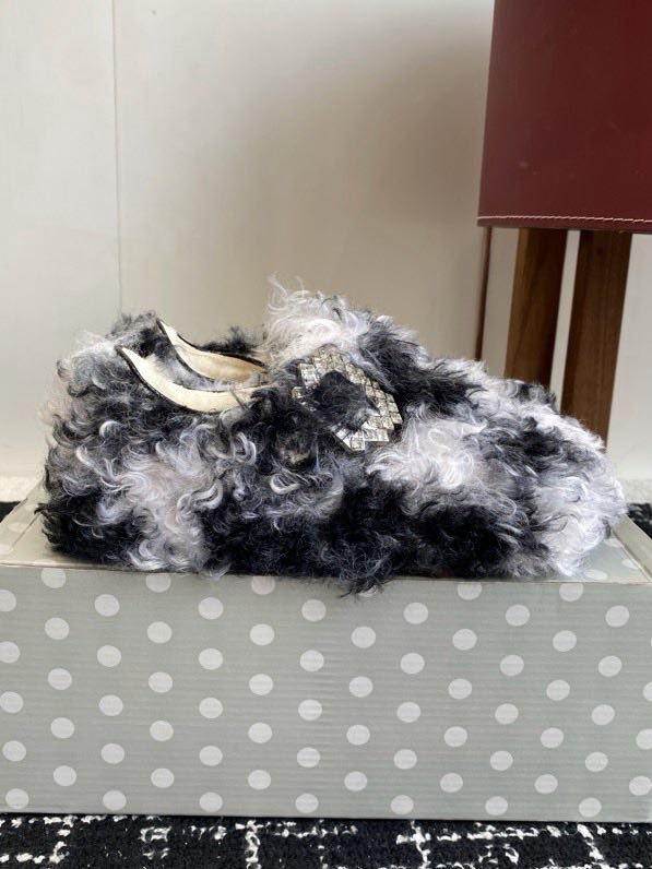 Меховые зимние туфли