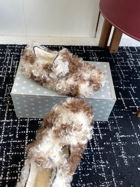 Меховые зимние туфли фото 3