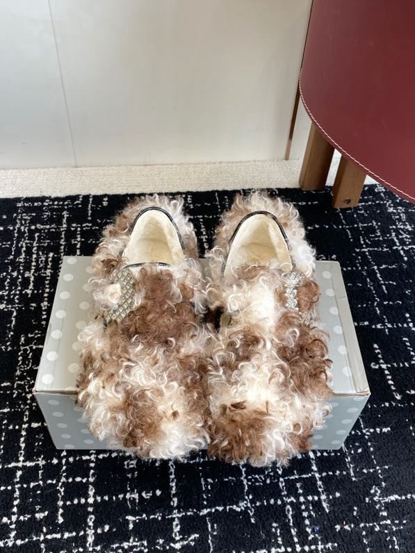 Меховые зимние туфли фото 4