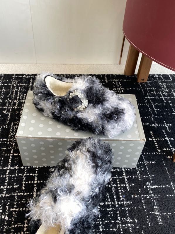 Меховые зимние туфли фото 5