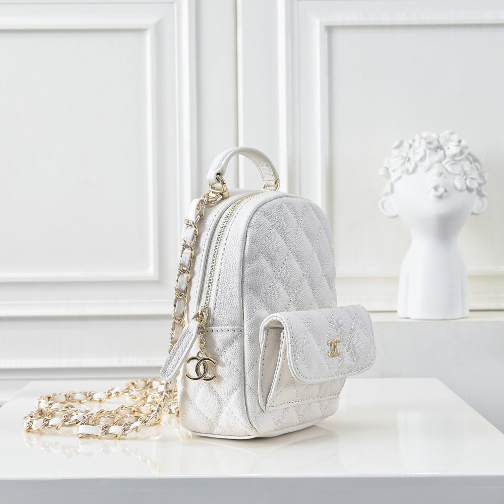 Мини рюкзак кожаный женский 12 см фото 2