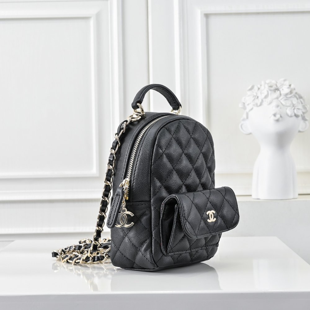 Мини рюкзак кожаный женский 12 см фото 2