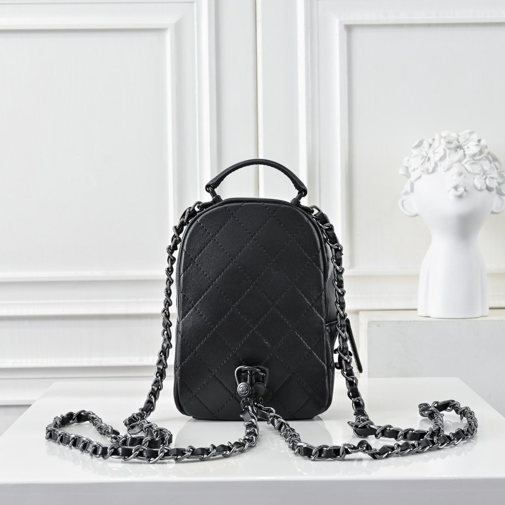 Мини рюкзак кожаный женский 12 см фото 3