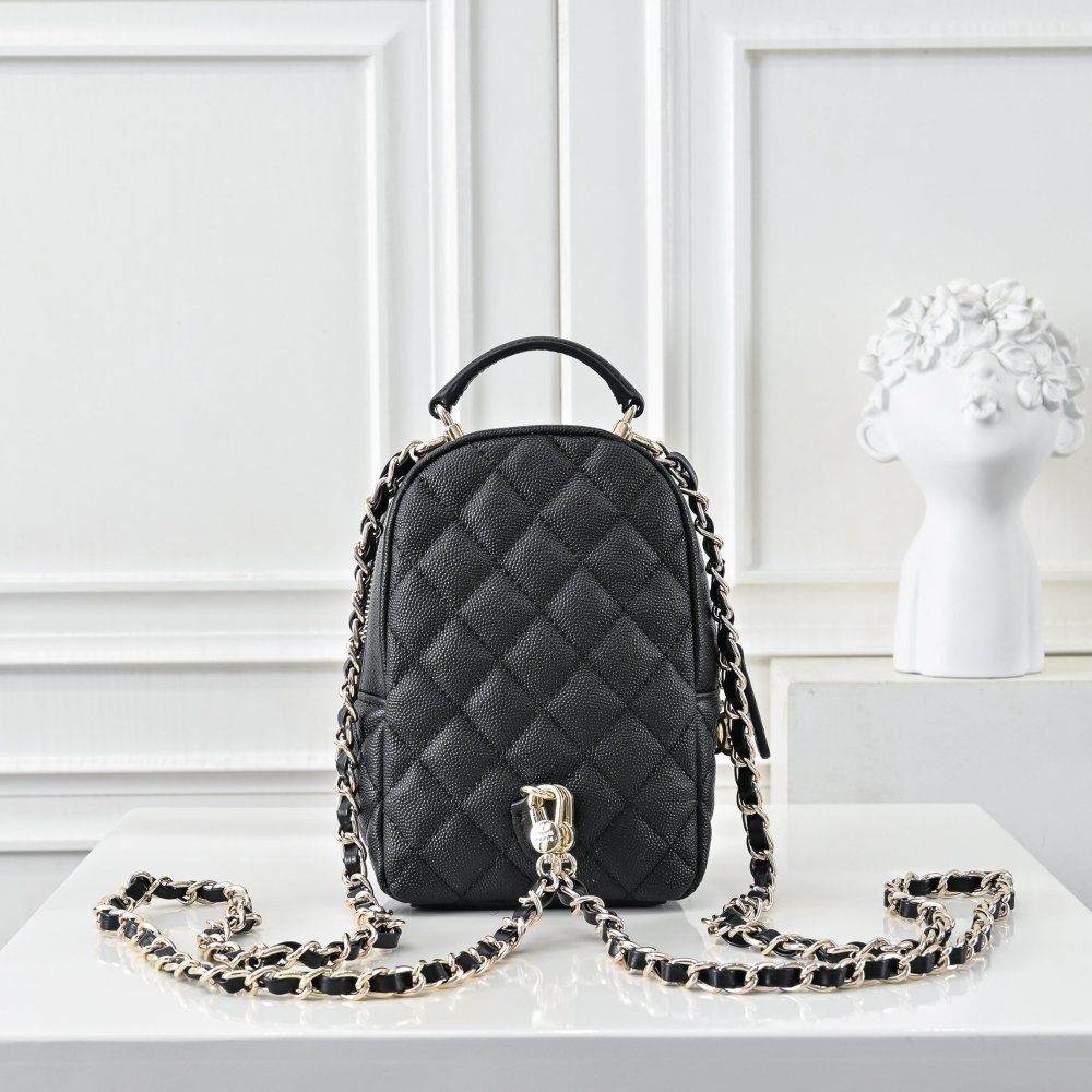 Мини рюкзак кожаный женский 12 см фото 3