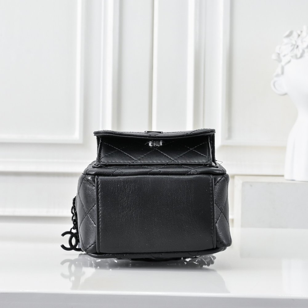 Мини рюкзак кожаный женский 12 см фото 4