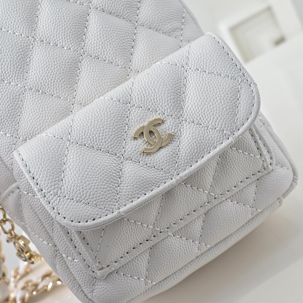 Мини рюкзак кожаный женский 12 см фото 5