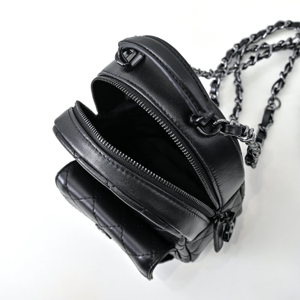 Мини рюкзак кожаный женский 12 см фото 8