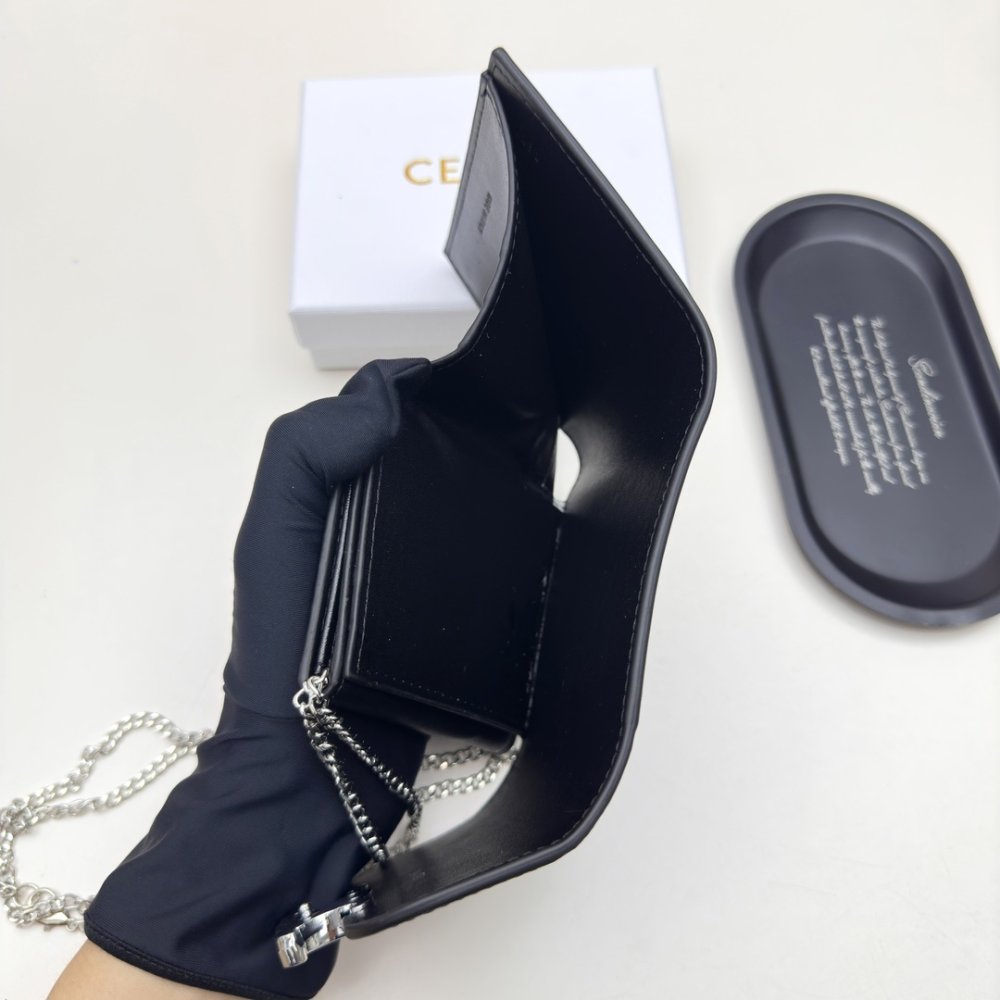 Мини сумка кошелек на цепочке фото 8