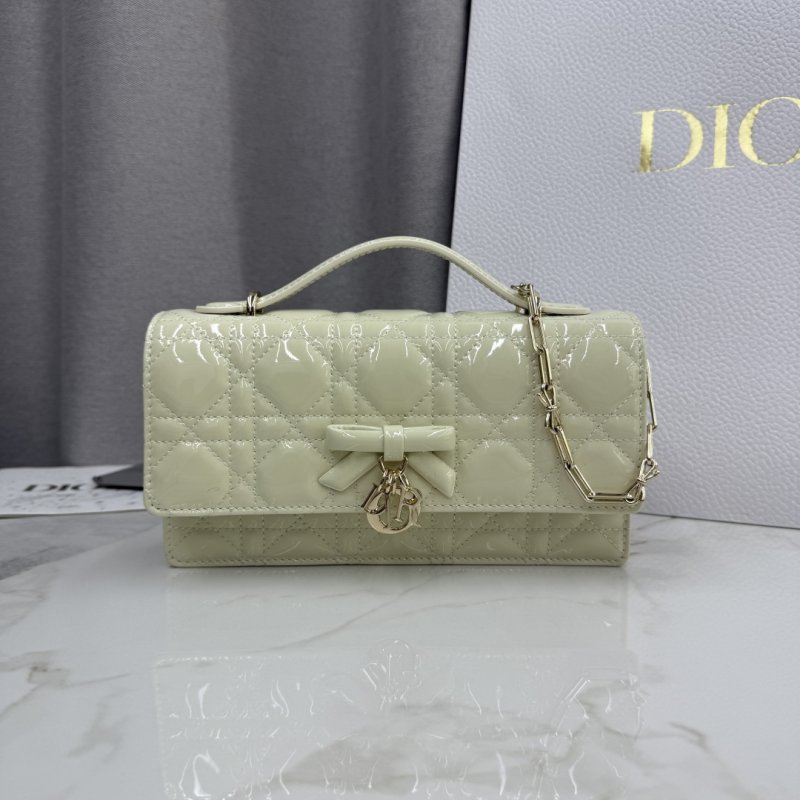 Мини-сумочка My Dior 21 см из лакированной кожи на цепочке