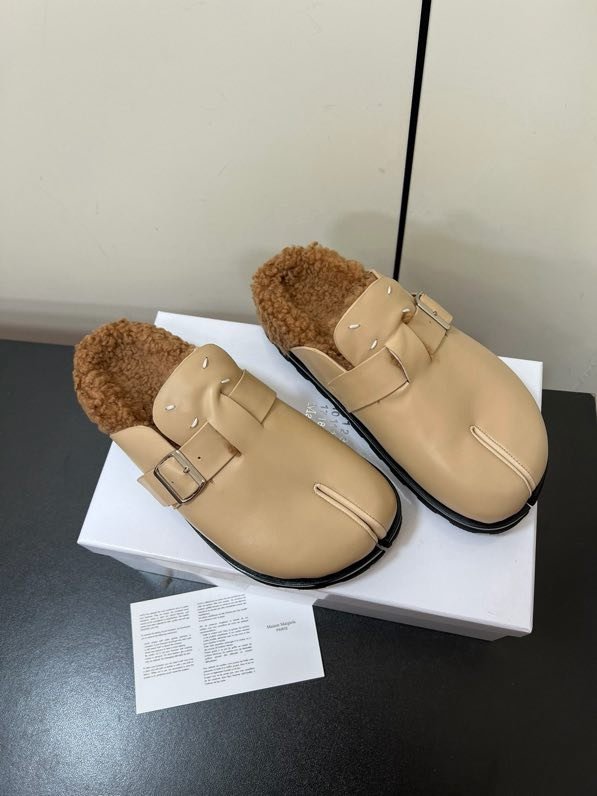 Мюли кожаные на меху