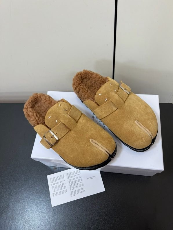 Мюли кожаные на меху